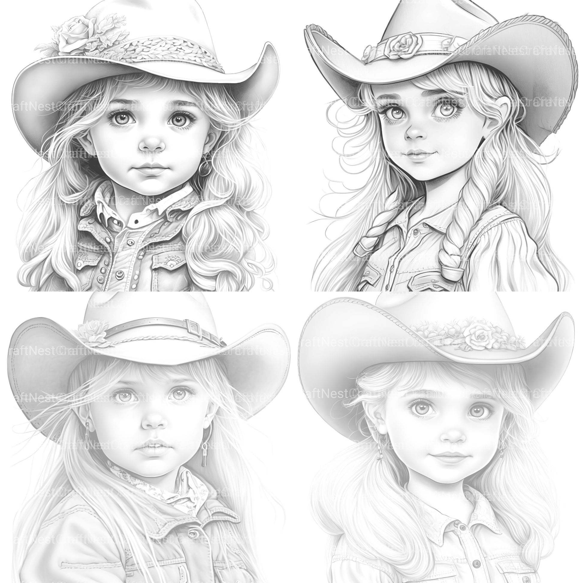 Flower Girl Coloring Book 2 - CraftNest - Digital Crafting and Art