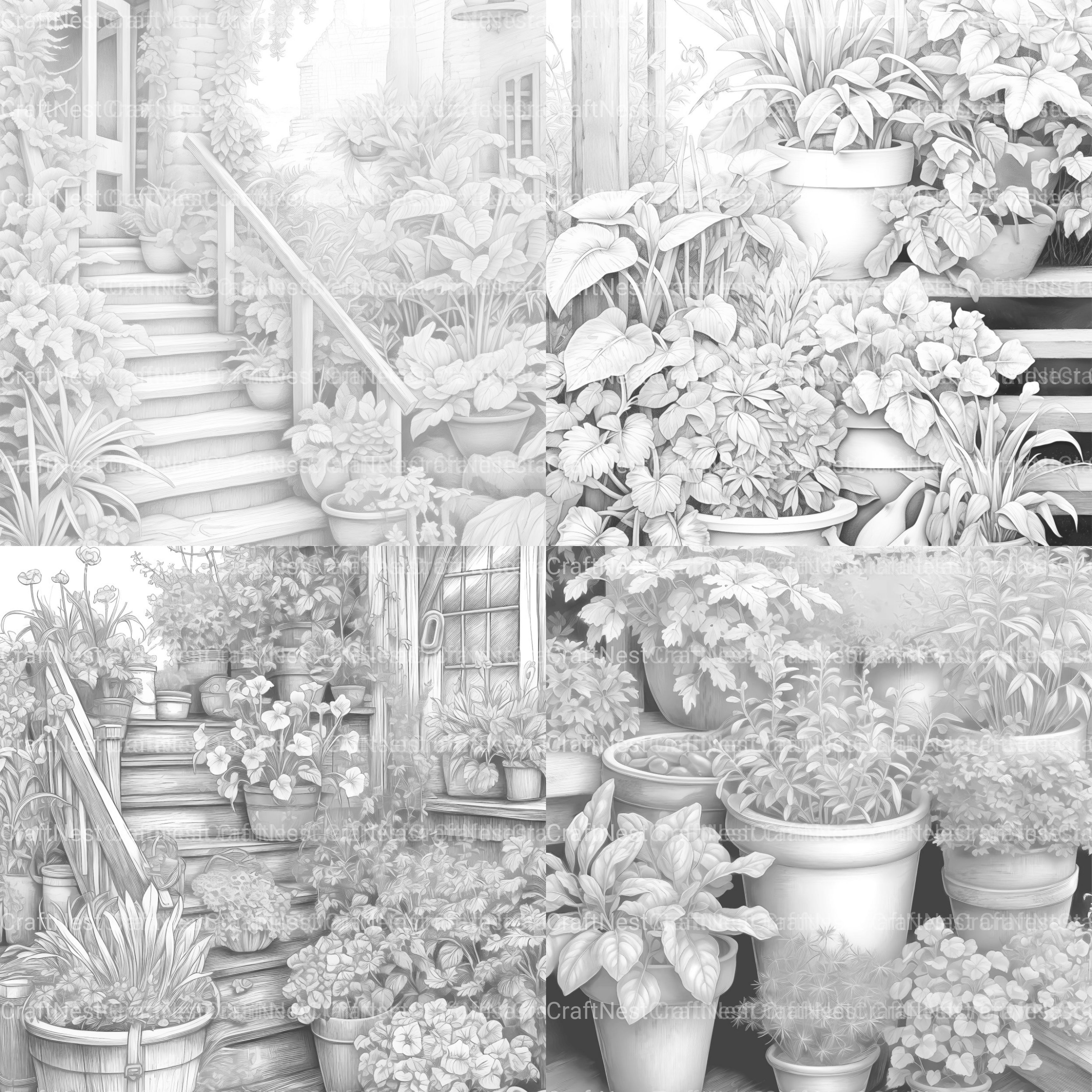 Herb Garden Coloring Book - CraftNest - Digital Crafting and Art