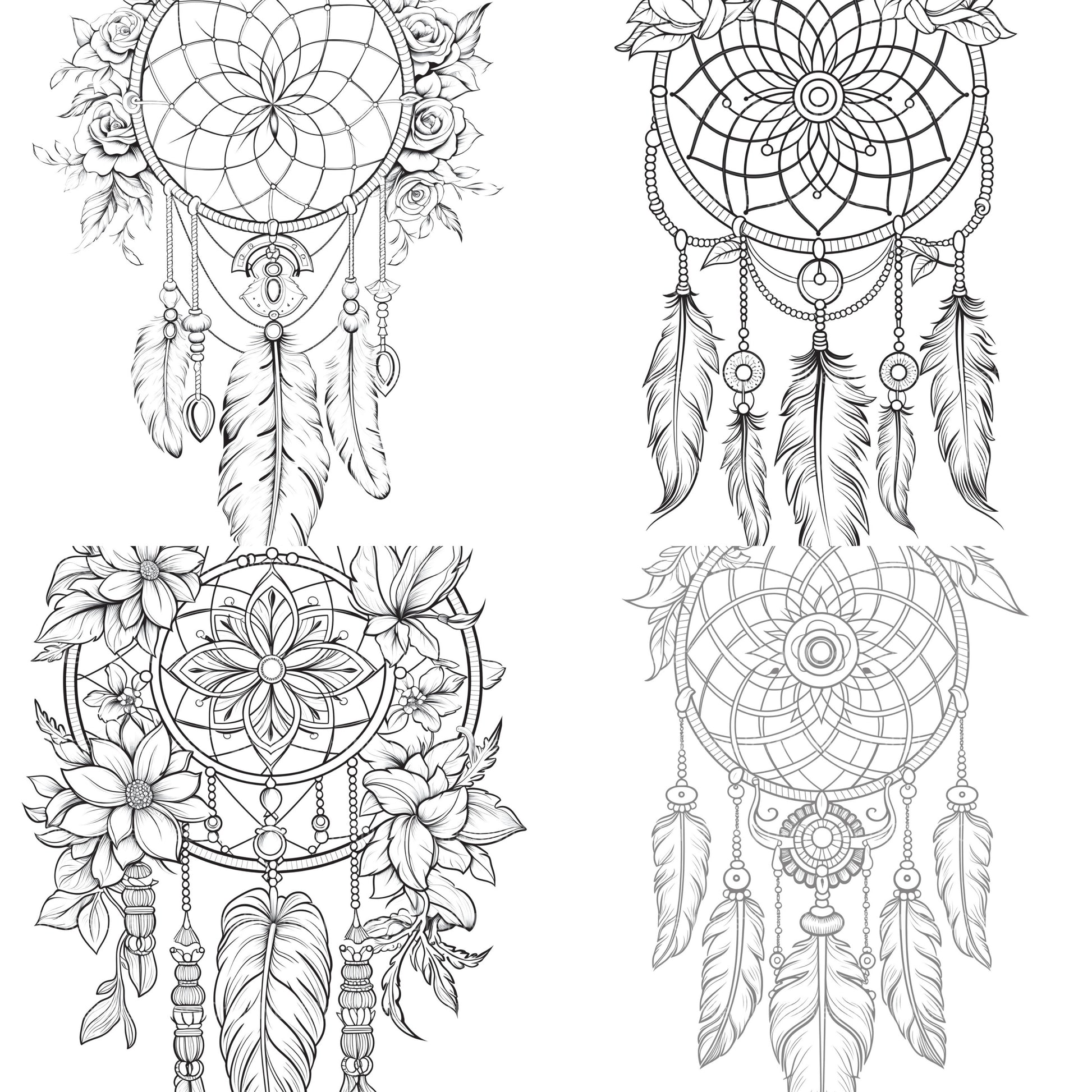 Dreamcatcher Coloring Book - CraftNest - Digital Crafting and Art