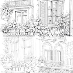 Mediterranean Windows Coloring Book - CraftNest - Digital Crafting and Art