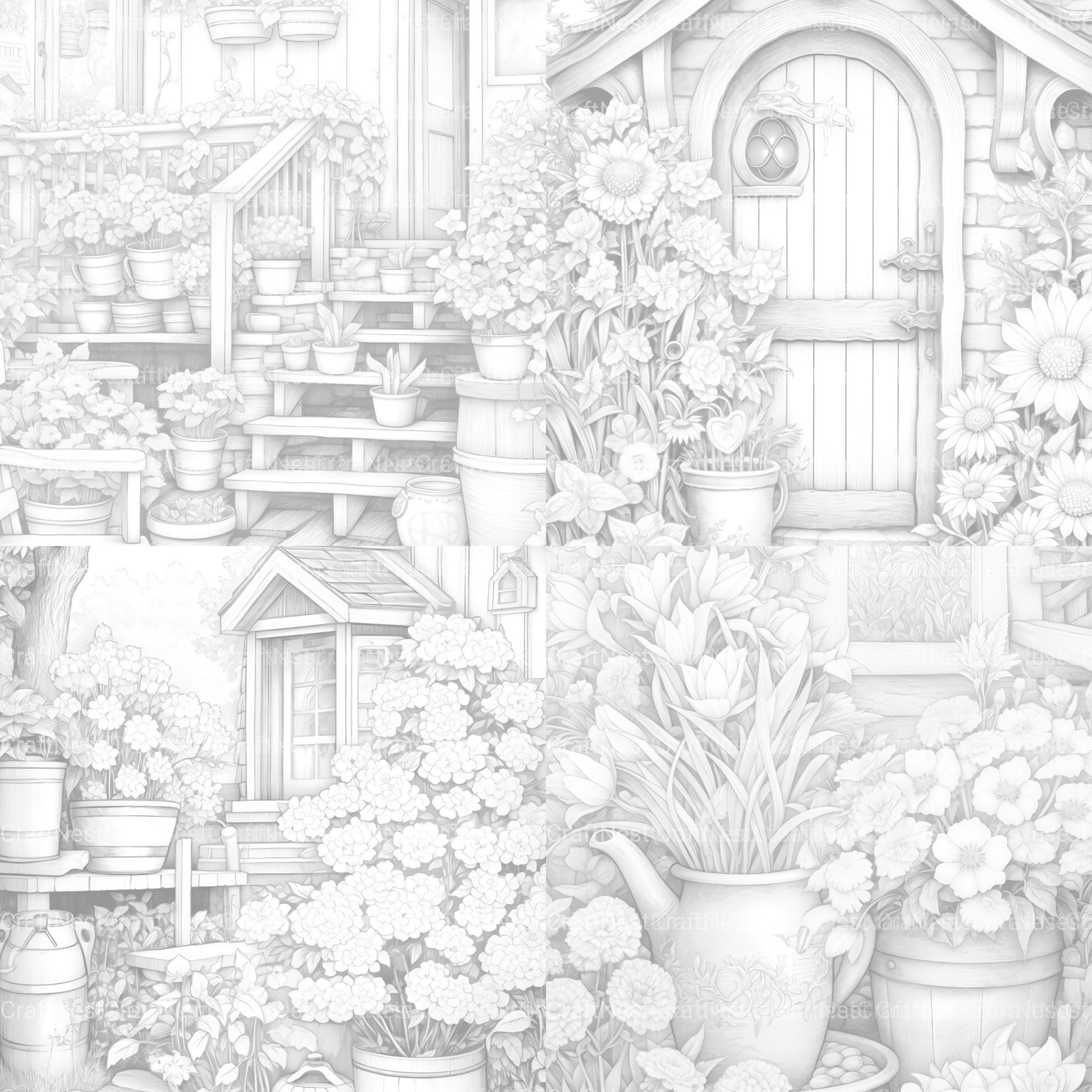 Spring Garden Coloring Book - CraftNest - Digital Crafting and Art