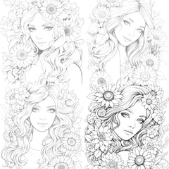 Venetian Carnival Woman Coloring Book - CraftNest - Digital Crafting and Art