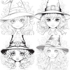 Cute Witch Coloring Book - CraftNest - Digital Crafting and Art
