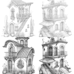 Mexican Tiny House Coloring Book - CraftNest - Digital Crafting and Art