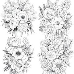Flower Coloring Book 2 - CraftNest - Digital Crafting and Art