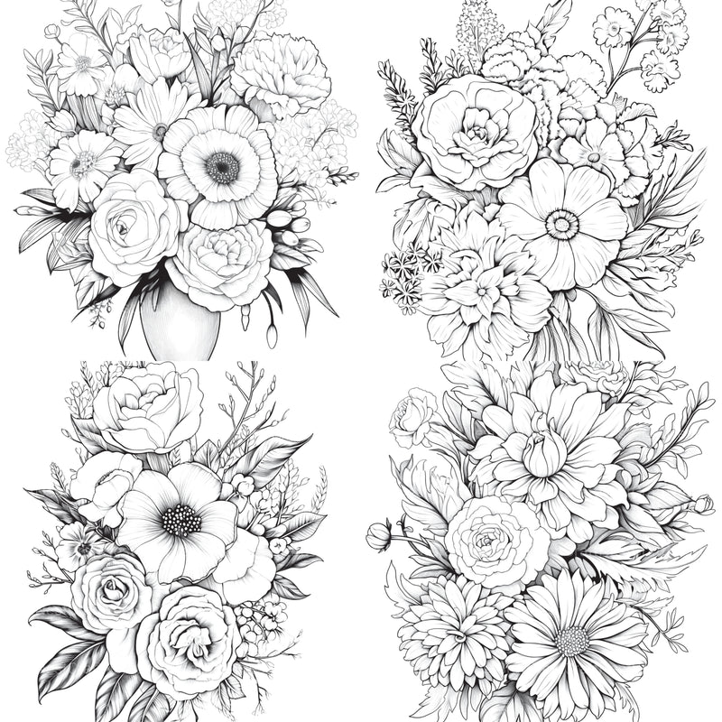 Flower Coloring Book 2 - CraftNest - Digital Crafting and Art