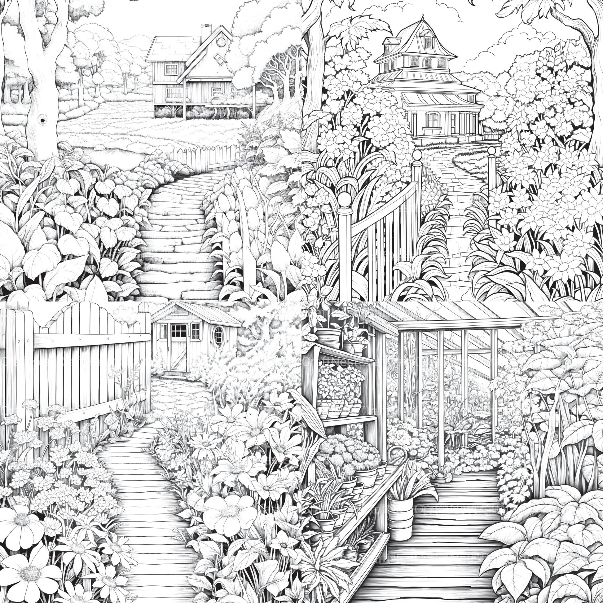 Farmers Garden Coloring Book 2 - CraftNest - Digital Crafting and Art