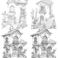 Mexican Tiny House Coloring Book - CraftNest - Digital Crafting and Art