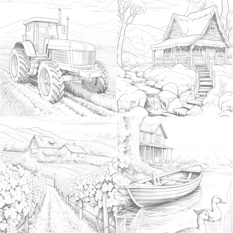 Country Life Coloring Book - CraftNest - Digital Crafting and Art