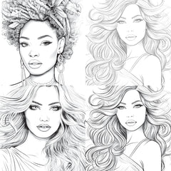 Beautiful Women Coloring Book - CraftNest - Digital Crafting and Art