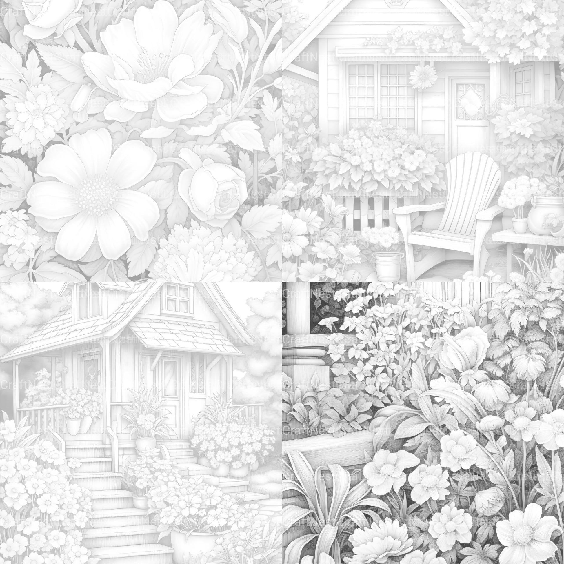 Spring Garden Coloring Book - CraftNest - Digital Crafting and Art
