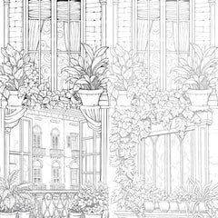 Mediterranean Windows Coloring Book - CraftNest - Digital Crafting and Art