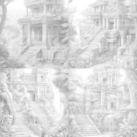 Lost Ruins Coloring Book - CraftNest - Digital Crafting and Art