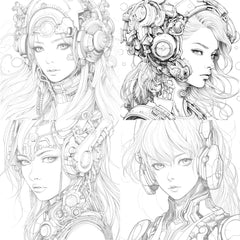 Druid Girl Coloring Book - CraftNest - Digital Crafting and Art