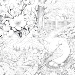 Springtime Garden Coloring Book - CraftNest - Digital Crafting and Art