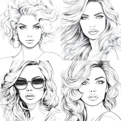 Beautiful Women Coloring Book - CraftNest - Digital Crafting and Art