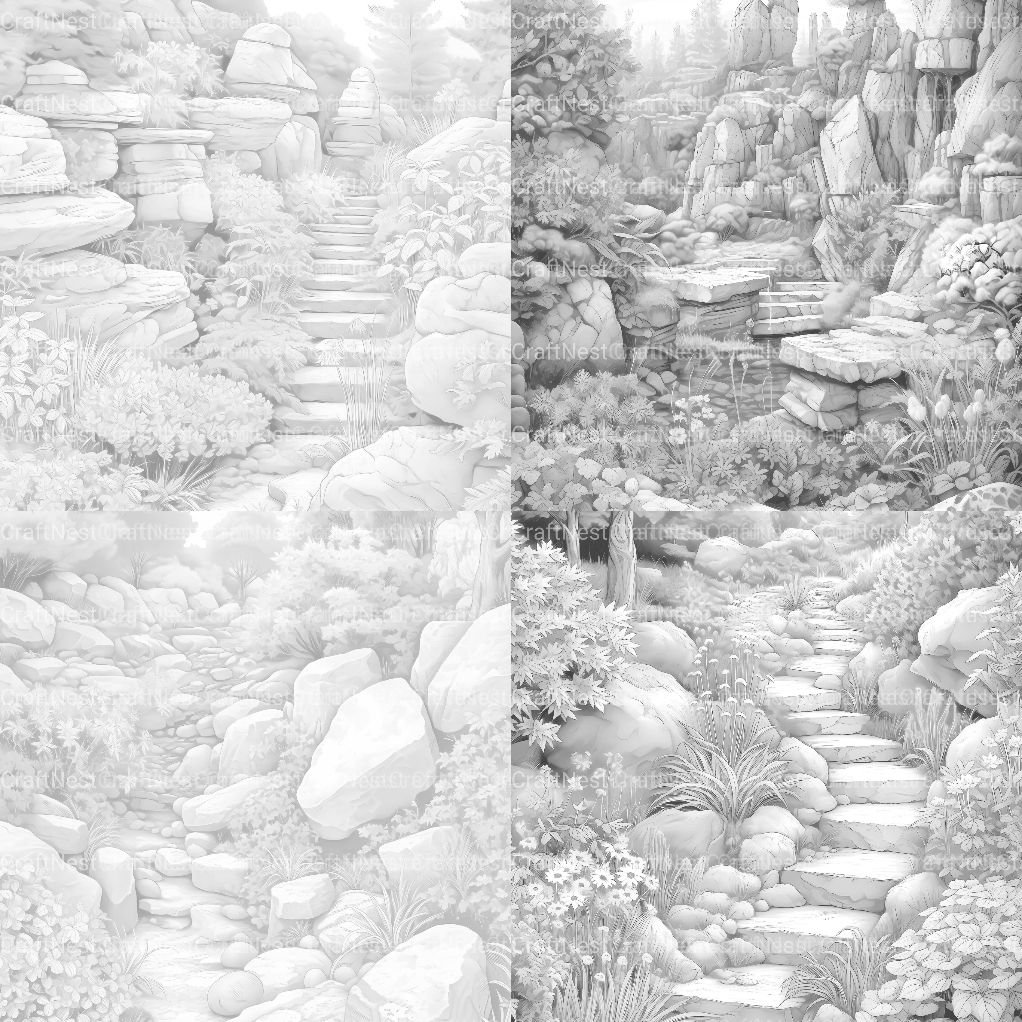 Rock Garden Coloring Book - CraftNest - Digital Crafting and Art
