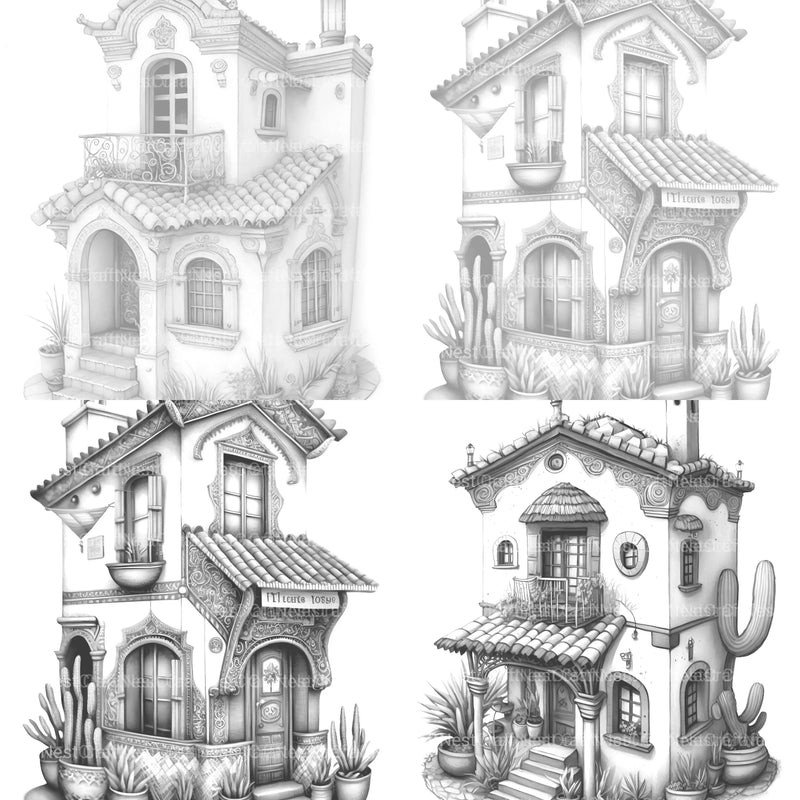 Mexican Tiny House Coloring Book - CraftNest - Digital Crafting and Art