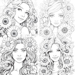 Venetian Carnival Woman Coloring Book - CraftNest - Digital Crafting and Art