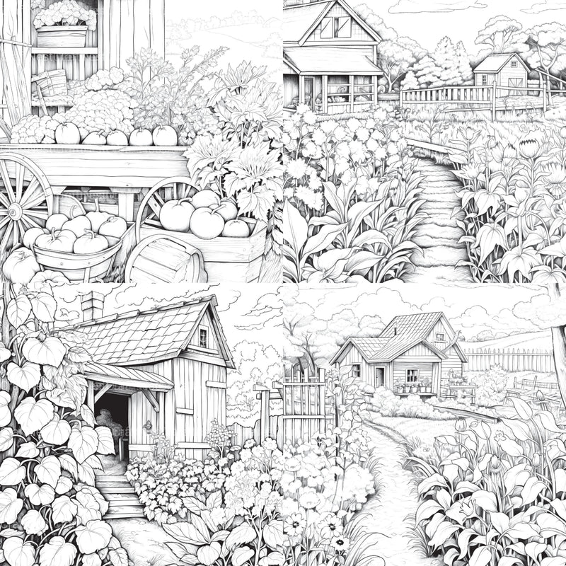 Farmers Garden Coloring Book 2 - CraftNest - Digital Crafting and Art