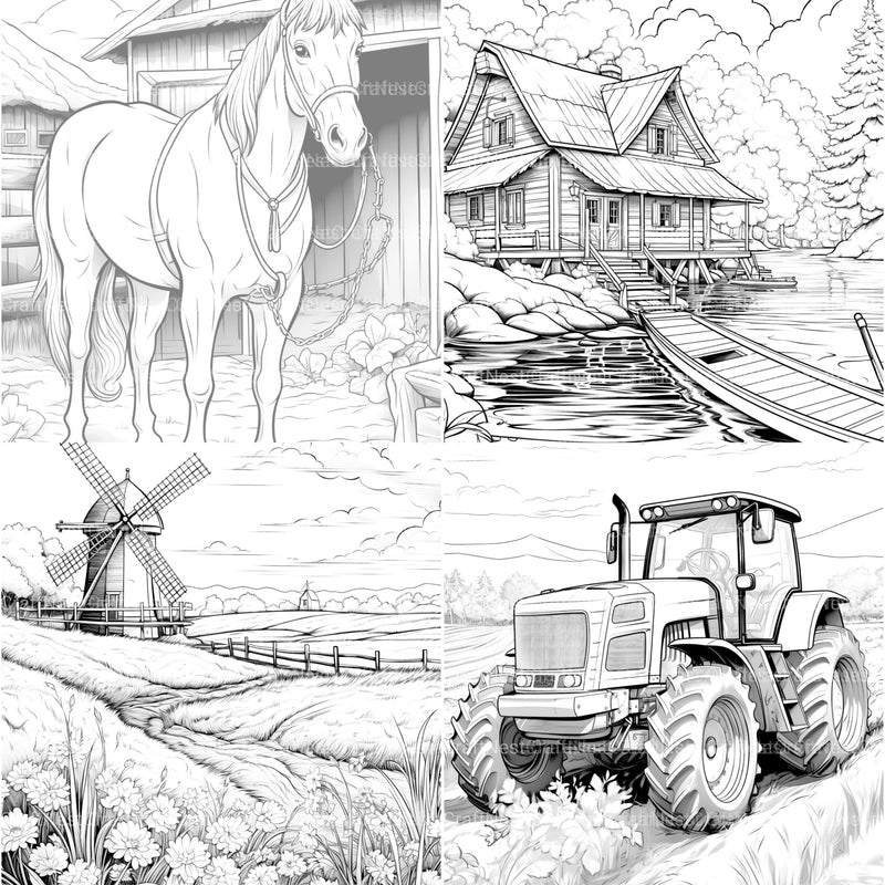 Country Life Coloring Book - CraftNest - Digital Crafting and Art