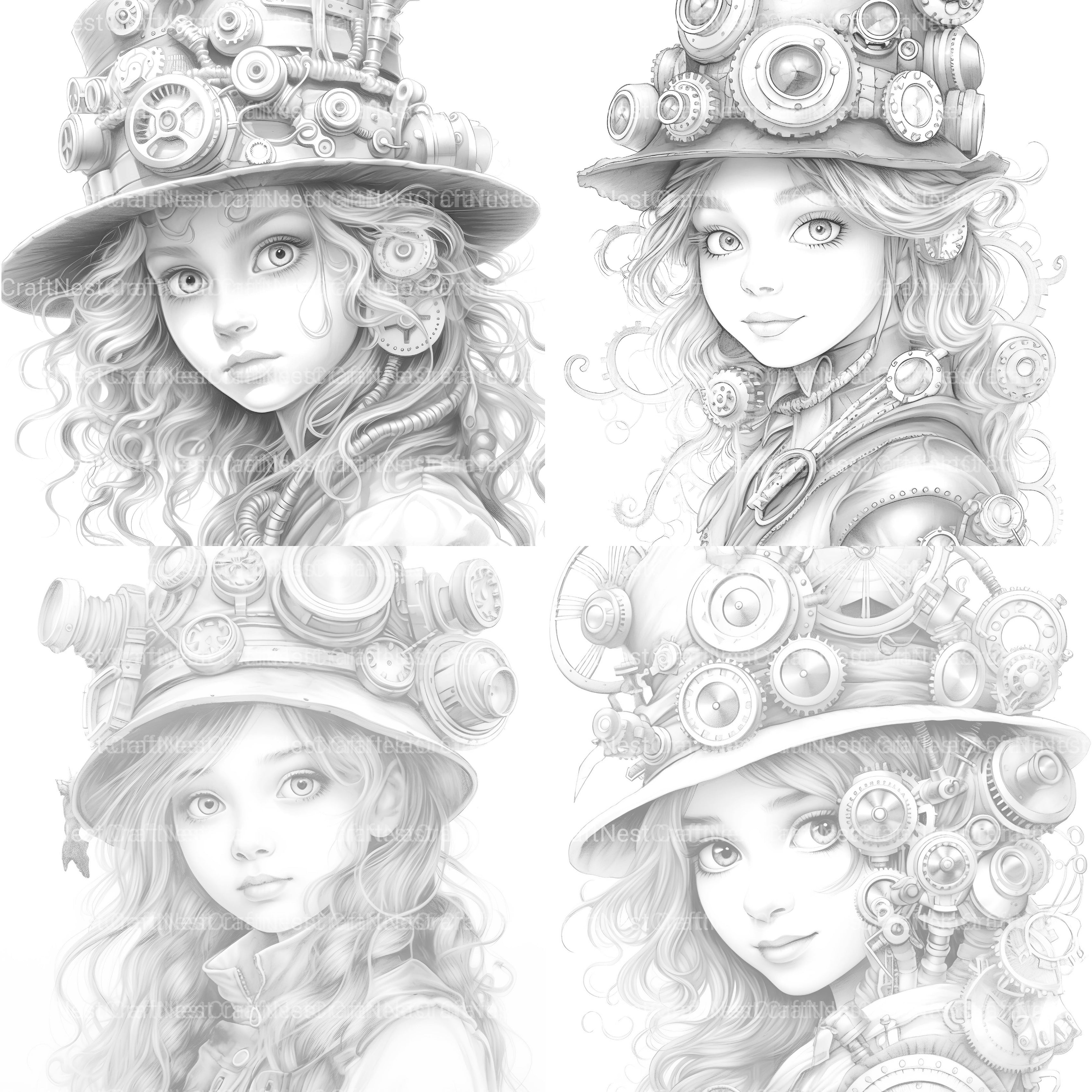 Victorian Girl Coloring Book - CraftNest - Digital Crafting and Art