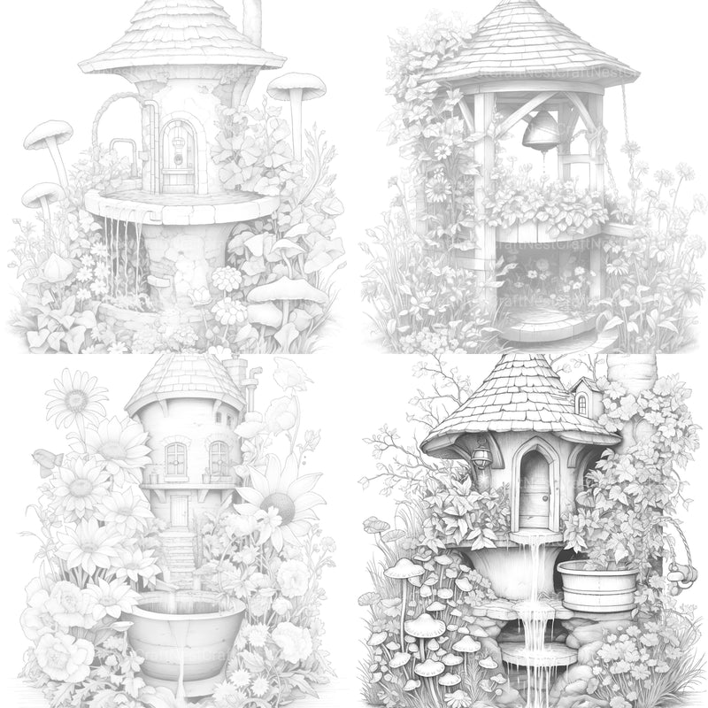Wishing Well Coloring Book - CraftNest - Digital Crafting and Art