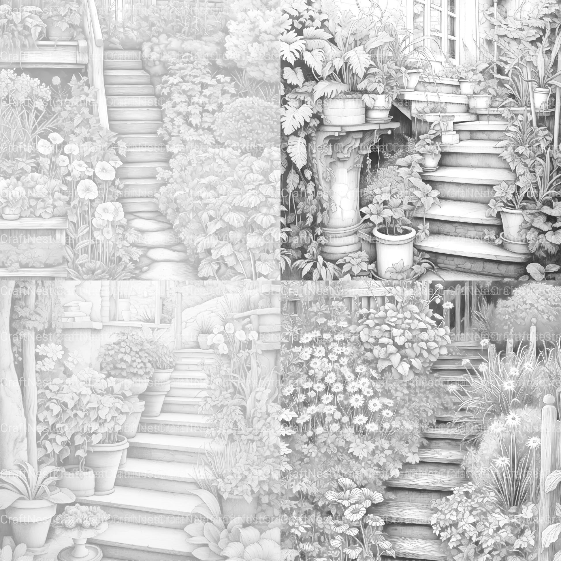 Herb Garden Coloring Book - CraftNest - Digital Crafting and Art