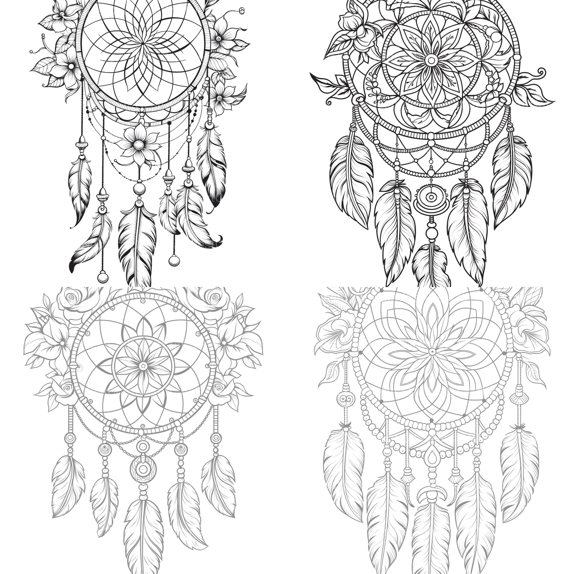 Dreamcatcher Coloring Book - CraftNest - Digital Crafting and Art