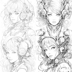 Druid Girl Coloring Book - CraftNest - Digital Crafting and Art