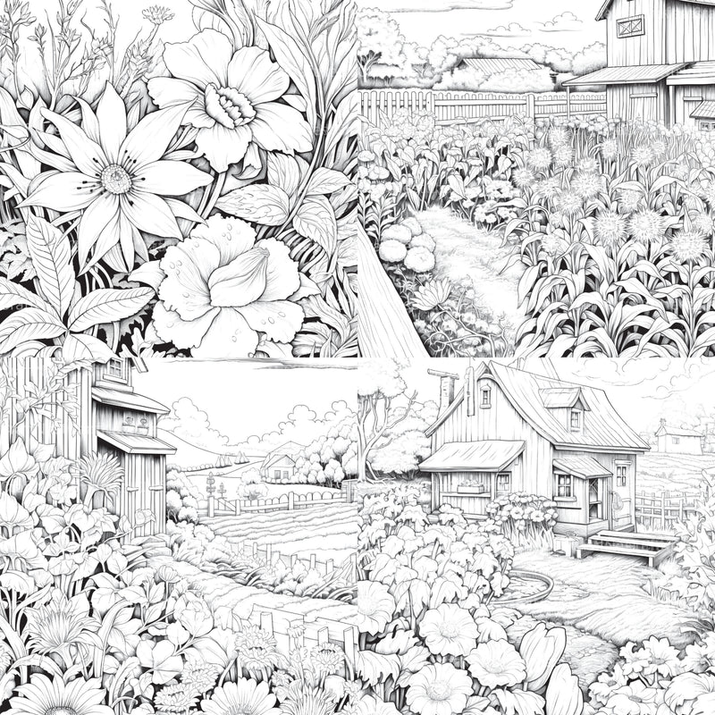 Farmers Garden Coloring Book 2 - CraftNest - Digital Crafting and Art