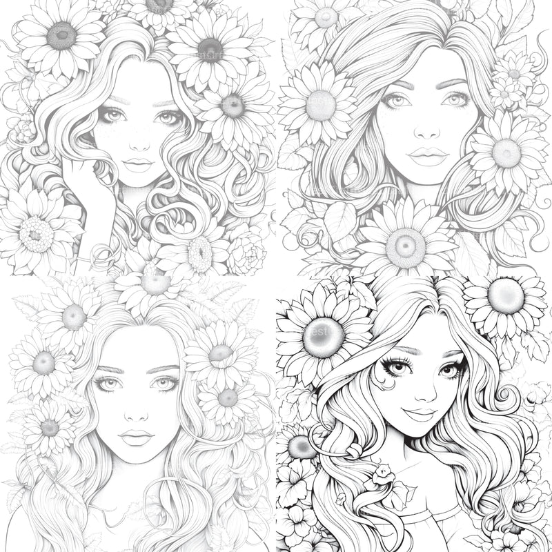 Venetian Carnival Woman Coloring Book - CraftNest - Digital Crafting and Art