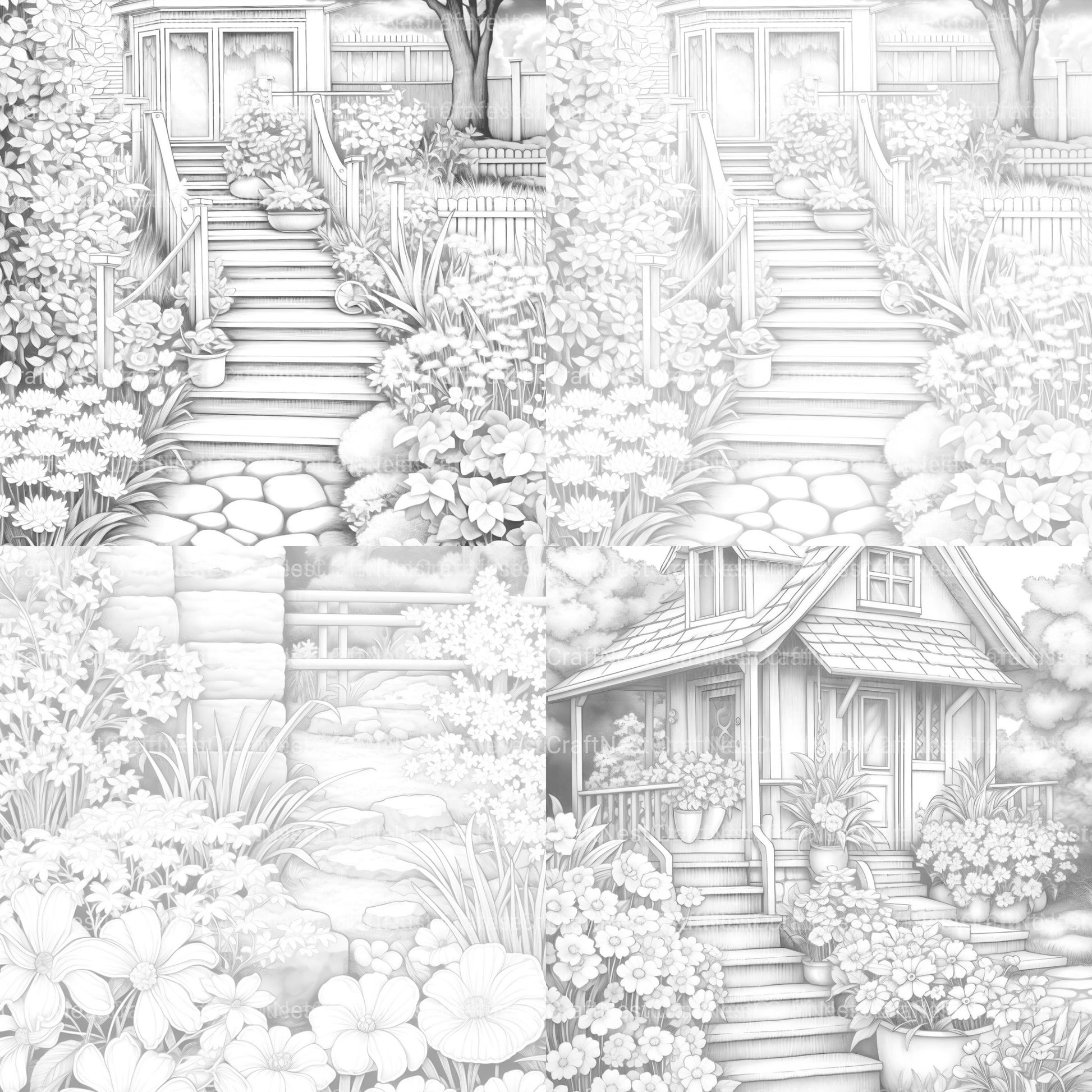 Spring Garden Coloring Book - CraftNest - Digital Crafting and Art