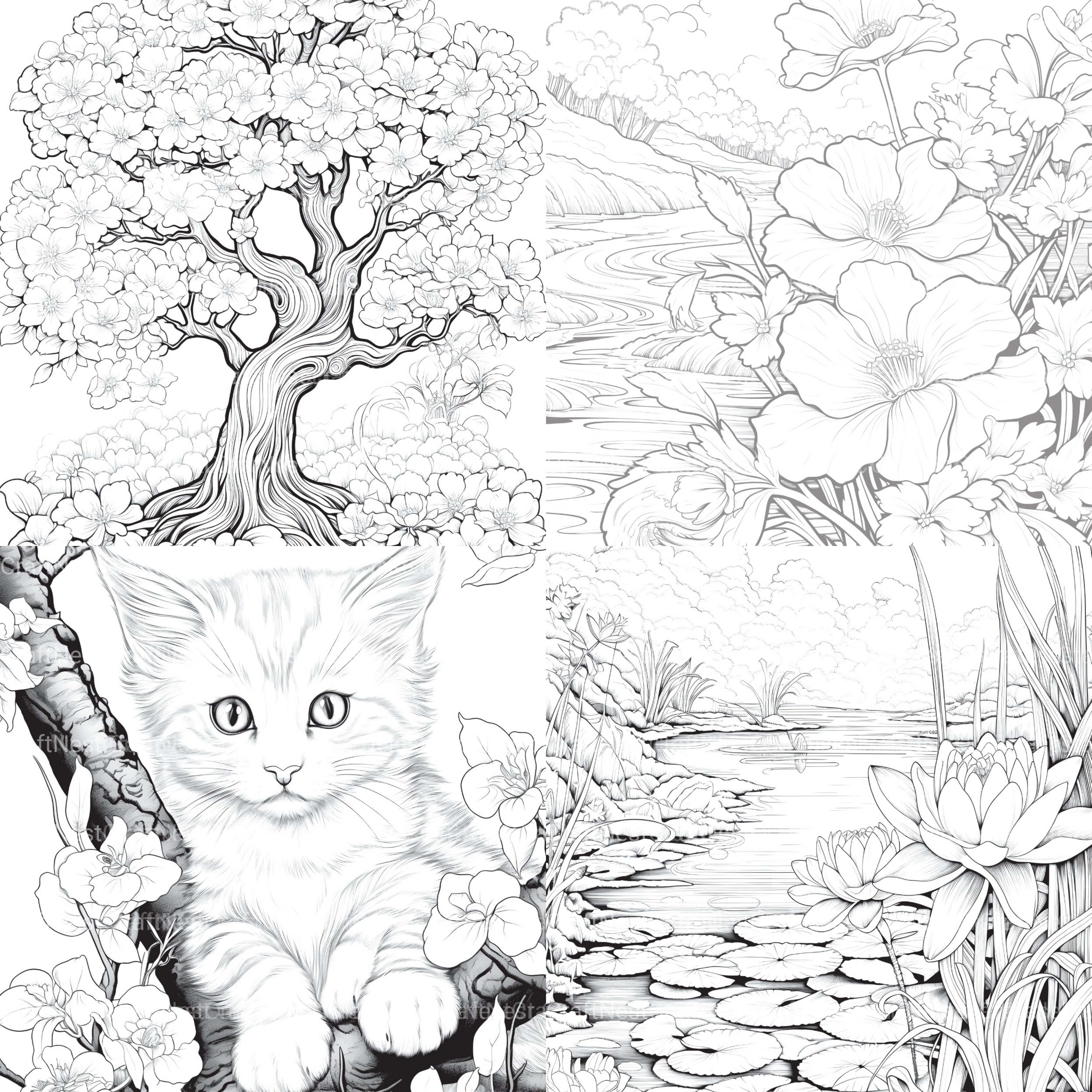 Springtime Garden Coloring Book - CraftNest - Digital Crafting and Art