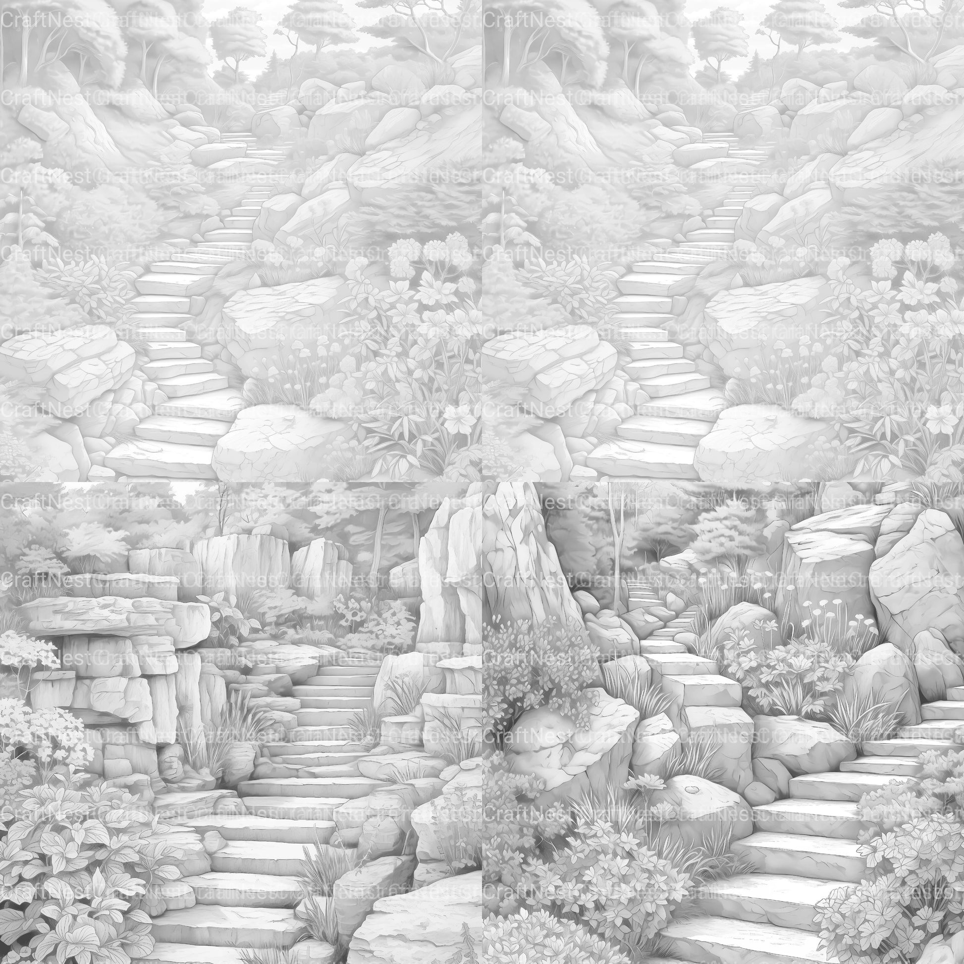 Rock Garden Coloring Book - CraftNest - Digital Crafting and Art