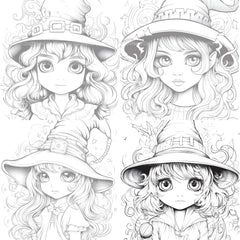 Cute Witch Coloring Book - CraftNest - Digital Crafting and Art
