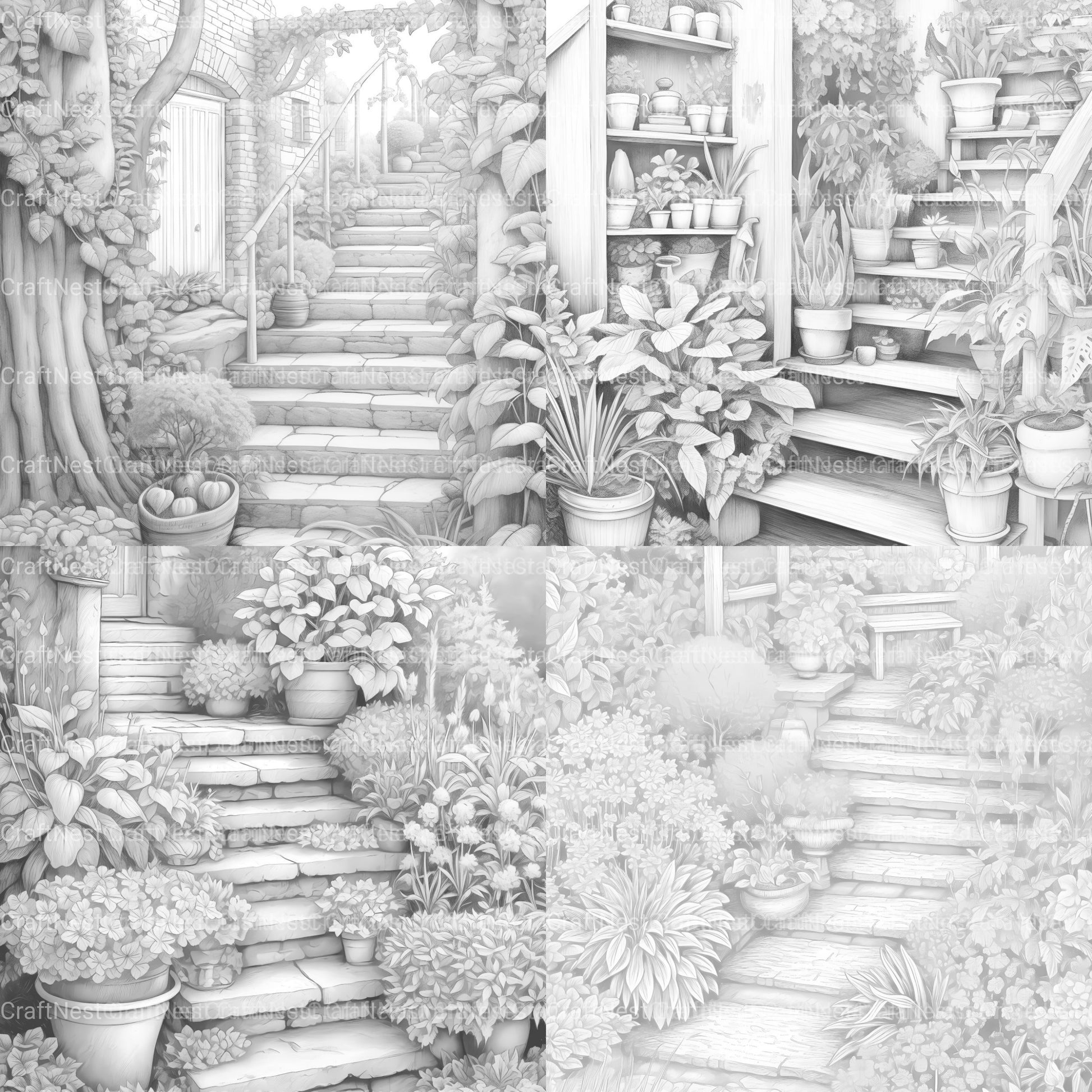 Herb Garden Coloring Book - CraftNest - Digital Crafting and Art