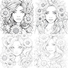Venetian Carnival Woman Coloring Book - CraftNest - Digital Crafting and Art