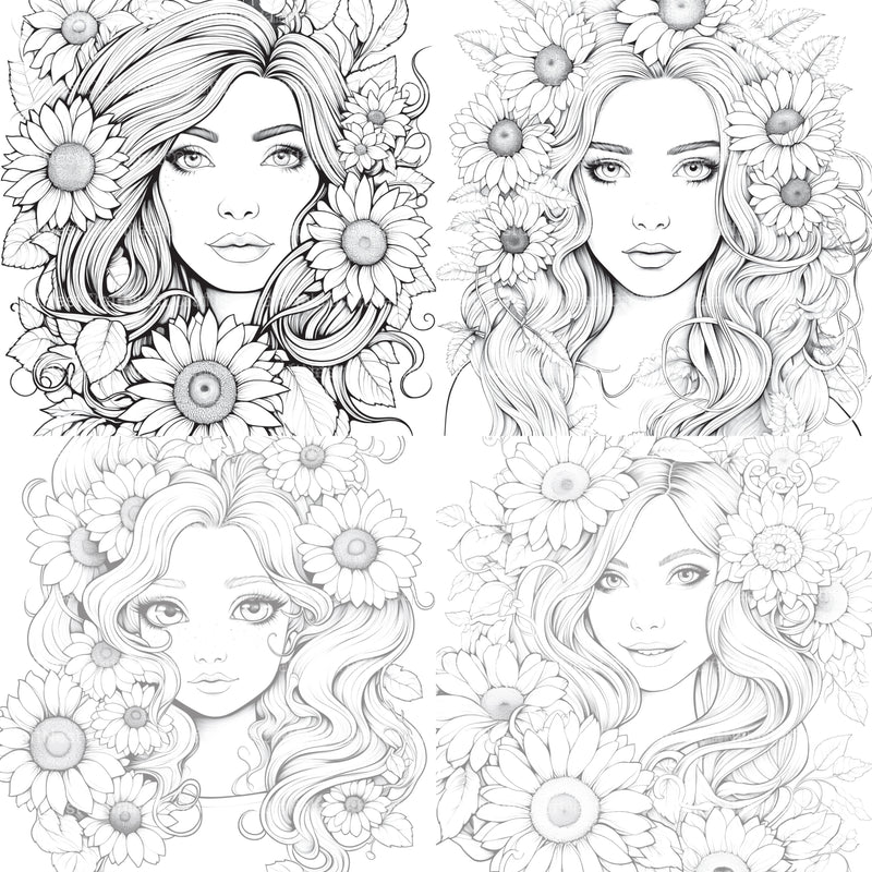Venetian Carnival Woman Coloring Book - CraftNest - Digital Crafting and Art