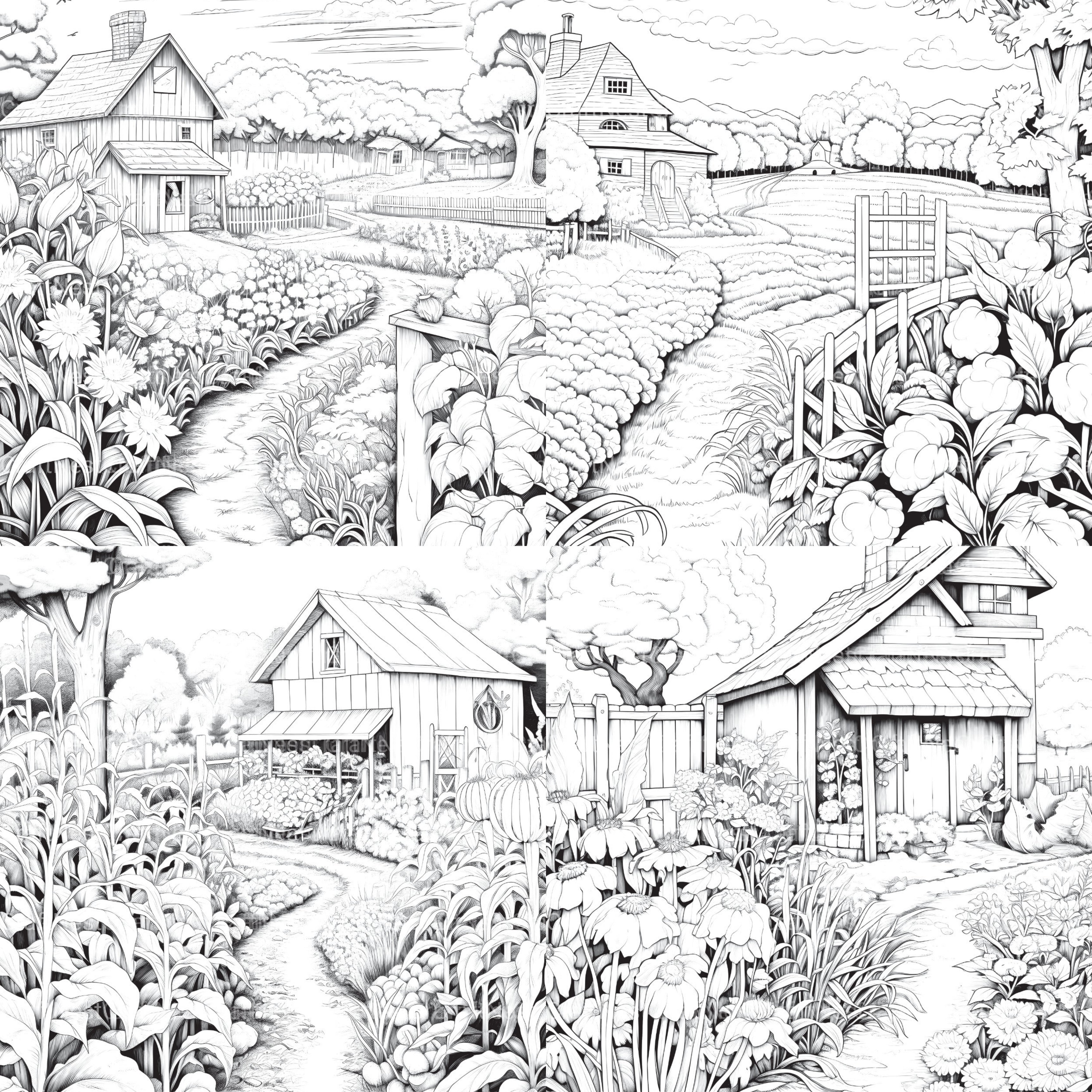 Farmers Garden Coloring Book 2 - CraftNest - Digital Crafting and Art