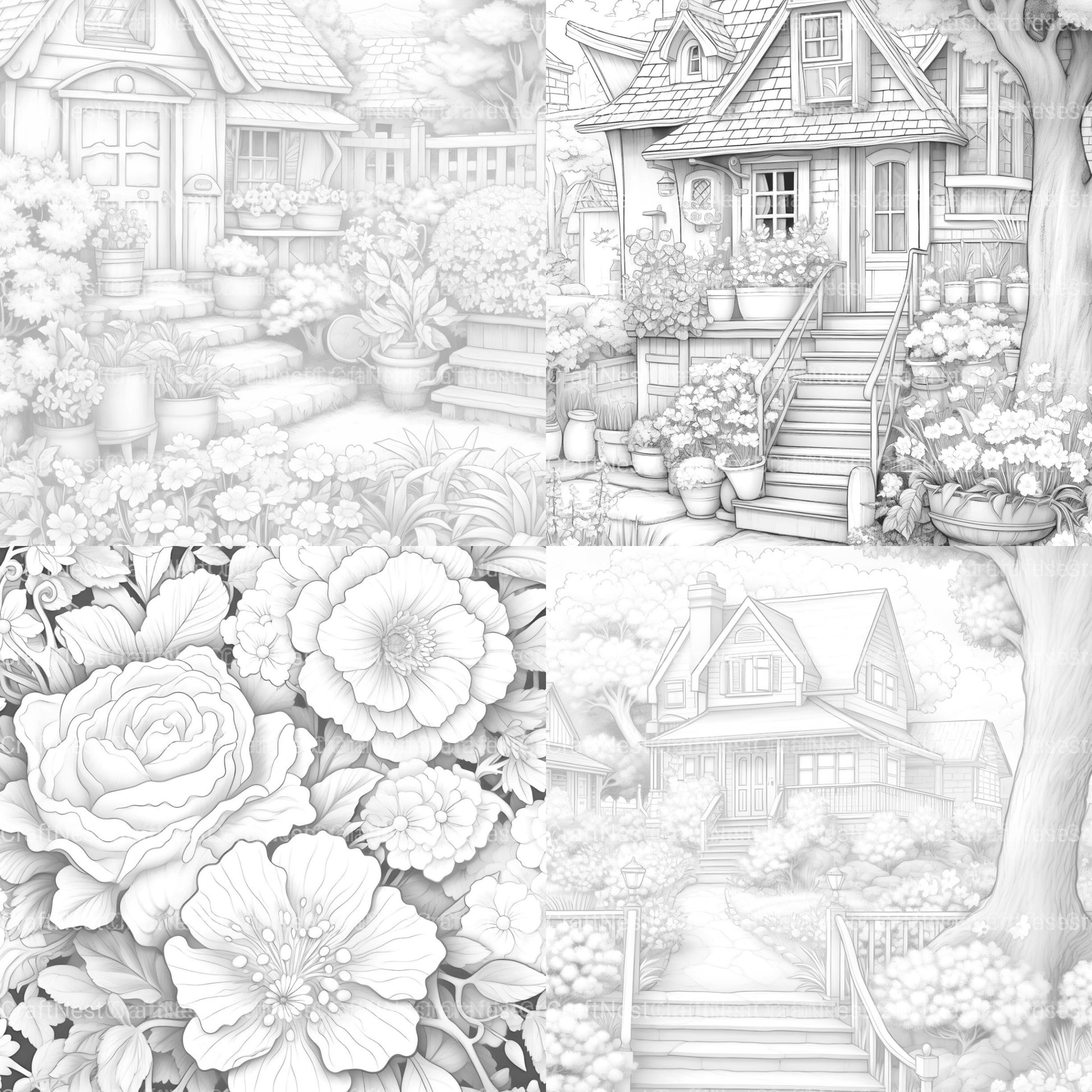 Spring Garden Coloring Book - CraftNest - Digital Crafting and Art