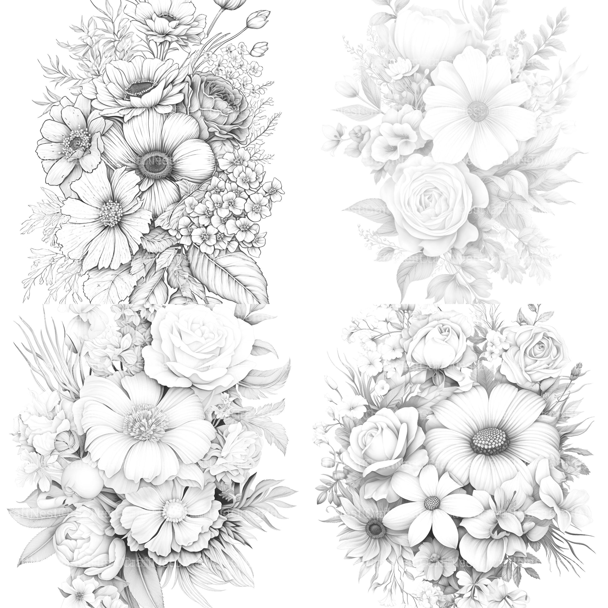 Flower Coloring Book 3 - CraftNest - Digital Crafting and Art