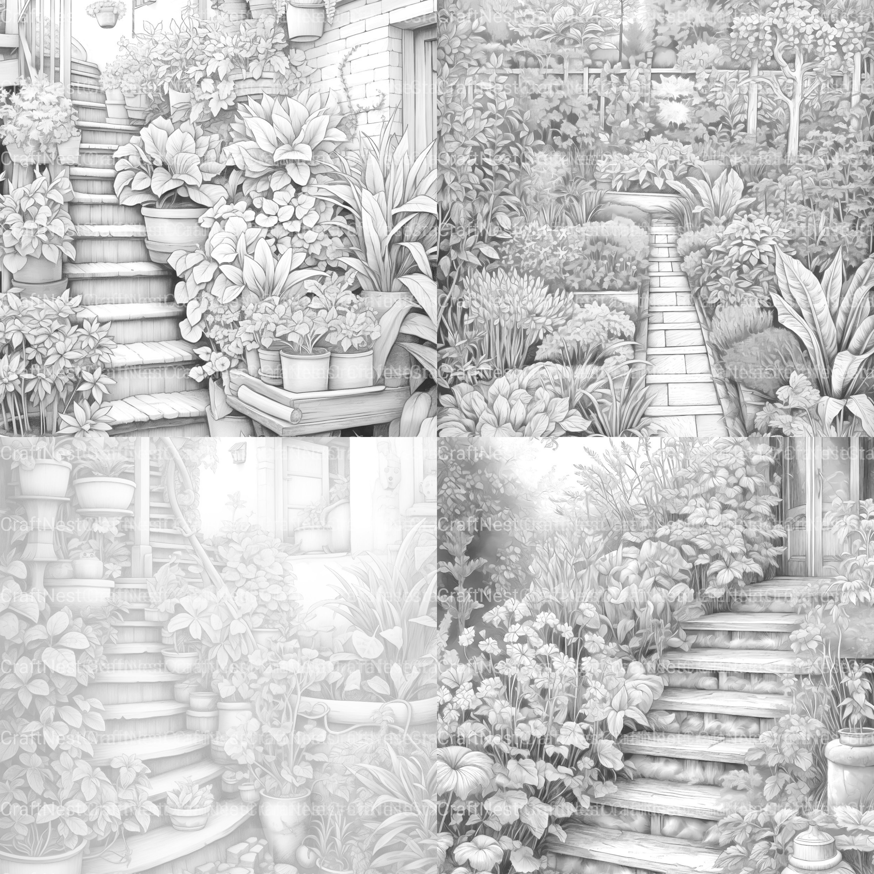 Herb Garden Coloring Book - CraftNest - Digital Crafting and Art