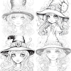 Cute Witch Coloring Book - CraftNest - Digital Crafting and Art