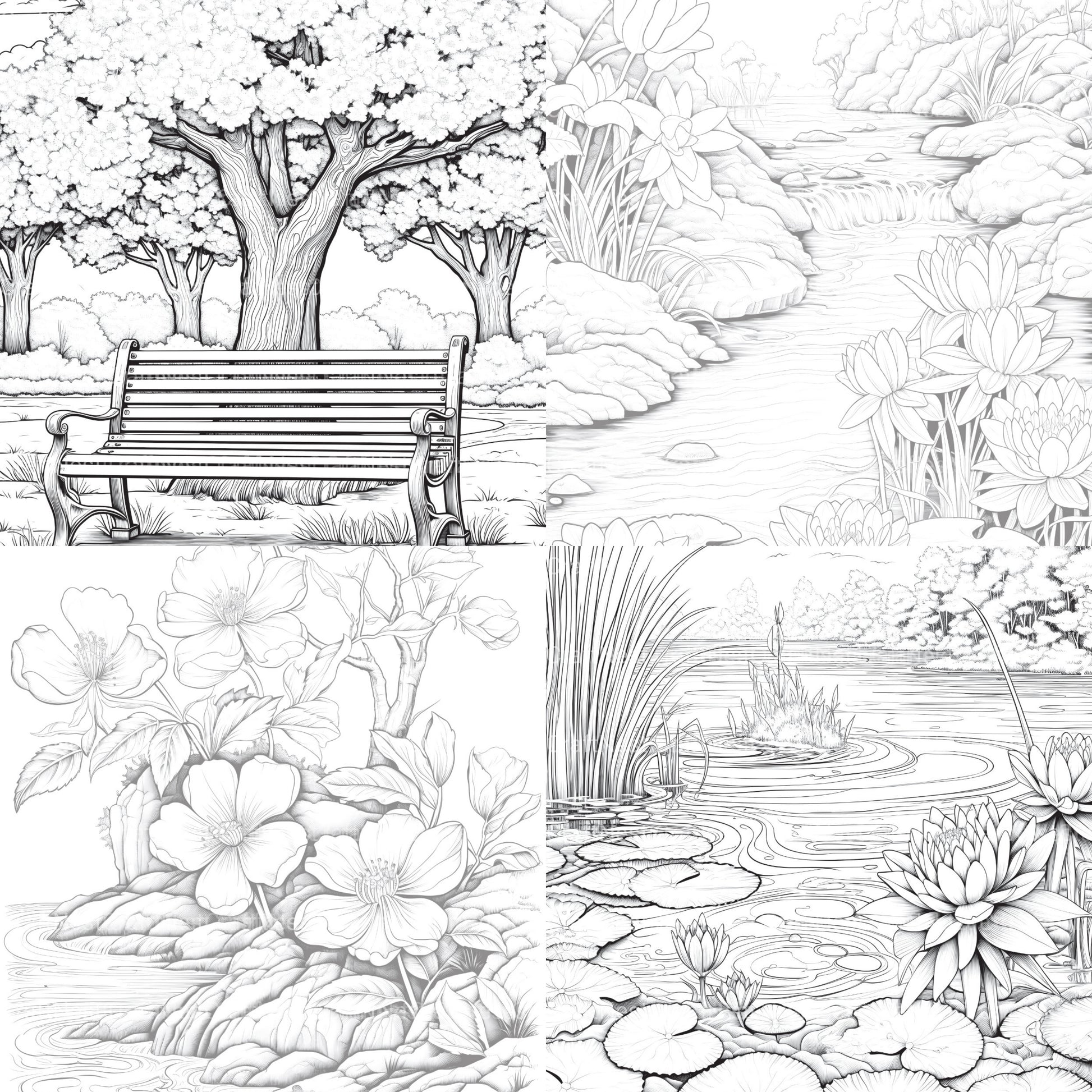 Springtime Garden Coloring Book - CraftNest - Digital Crafting and Art