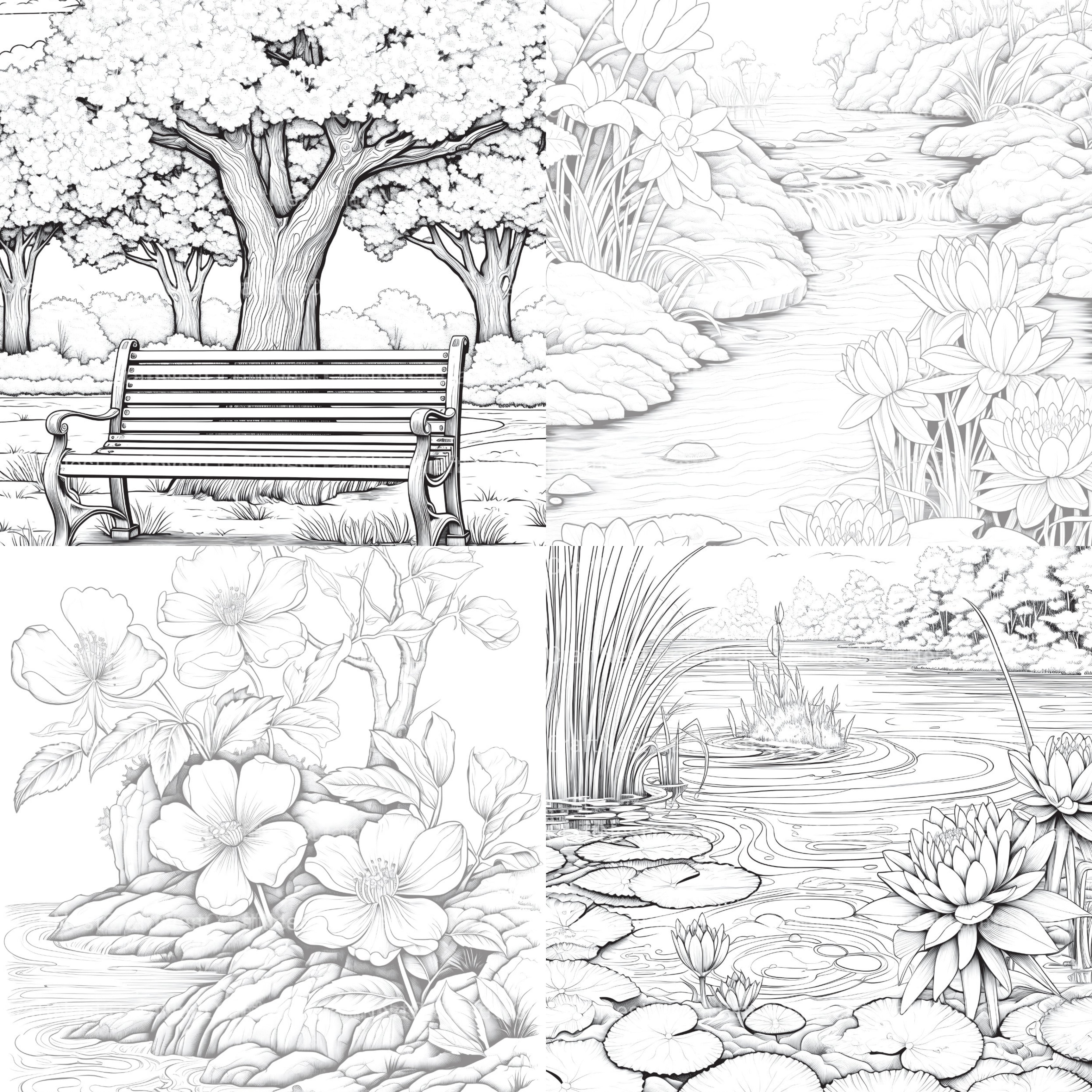 Springtime Garden Coloring Book - CraftNest - Digital Crafting and Art