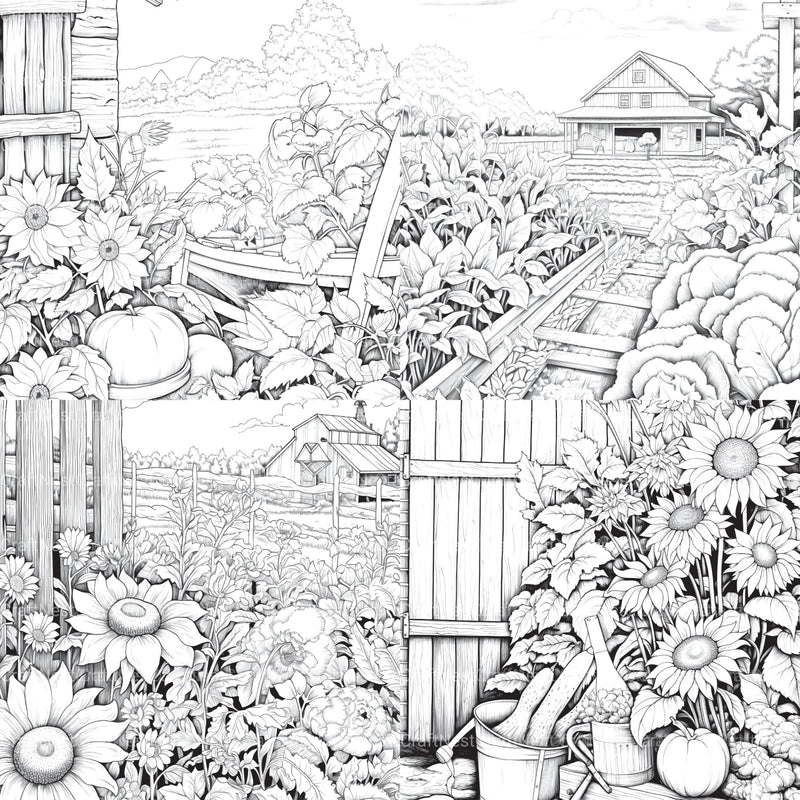 Farmers Garden Coloring Book 2 - CraftNest - Digital Crafting and Art