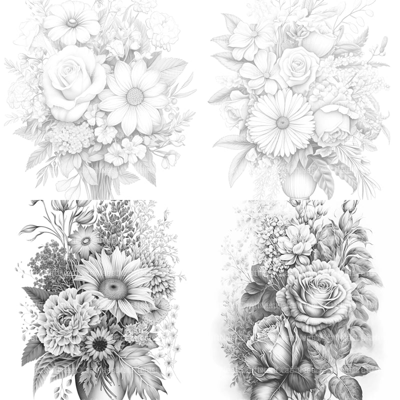 Flower Coloring Book - CraftNest - Digital Crafting and Art