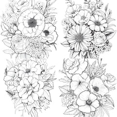 Flower Coloring Book 2 - CraftNest - Digital Crafting and Art