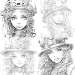 Victorian Girl Coloring Book - CraftNest - Digital Crafting and Art